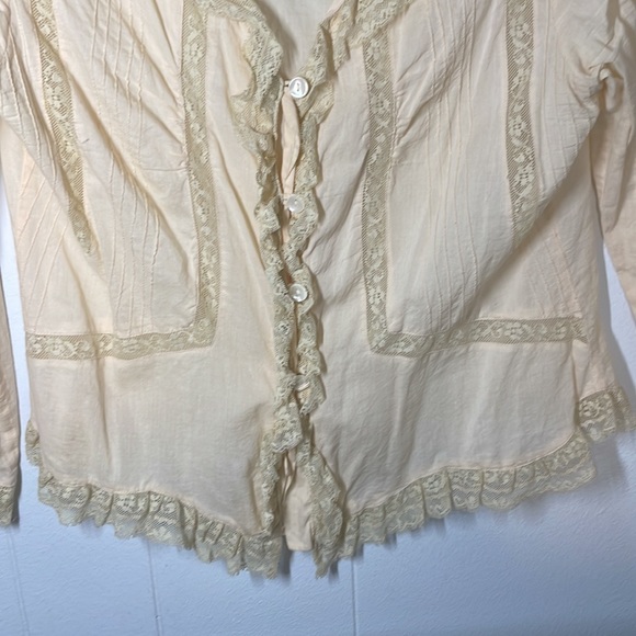 ***SOLD***Anthropologie Odille Victorian Inspired Lace Collared Blouse - Picture 13 of 16
